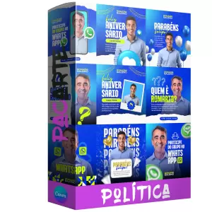 Pack de 18 artes para Política