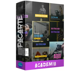 Pack para academia com 10 artes editáveis no canva