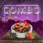 Pacote de 10 Propagandas Editáveis no Canva para Açaí e Sorvete