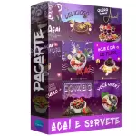 Pacote de 10 Propagandas Editáveis no Canva para Açaí e Sorvete