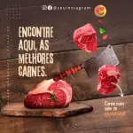 Pack para açougue com 40 artes editáveis no canva