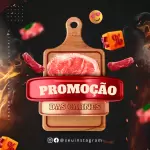 Pack para açougue com 40 artes editáveis no canva