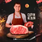 Pack para açougue com 40 artes editáveis no canva