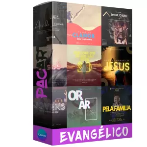 Pacote de 38 Artes Editáveis no Canva para Anúncios de Programações Gospel