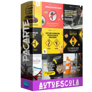 Pacote com 25 Artes Editáveis no Canva Para Autoescola