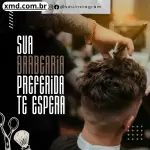 Pack de barbearia com 330 artes editáveis no canva