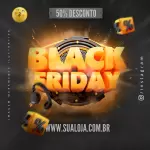 Conjunto de 69 Artes Editáveis no Canva para a Black Friday