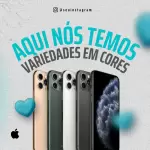 Pack para loja de celulares com 40 artes editáveis no canva