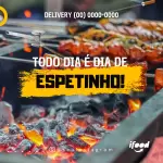 Pack para churrascaria com 40 artes editáveis no canva