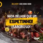Pack para churrascaria com 40 artes editáveis no canva