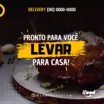 Pack para churrascaria com 40 artes editáveis no canva