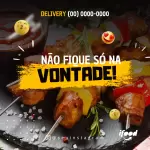 Pack para churrascaria com 40 artes editáveis no canva