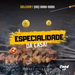 Pack para churrascaria com 40 artes editáveis no canva
