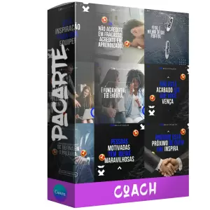 Pack de coach com 260 artes editáveis no canva