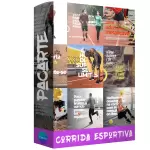 Pack para Corrida Esportiva com 15 mídias editáveis no canva