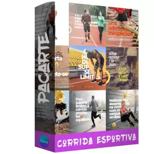 Pack para Corrida Esportiva com 15 mídias editáveis no canva