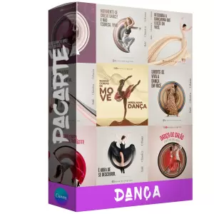 Pack para dança com 35 mídias editáveis no canva