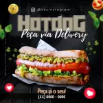 Pack de Delivery com 50 artes editáveis no canva