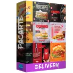 Pack de Delivery com 50 artes editáveis no canva