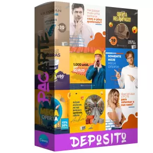 Pack para material para construção com 330 artes editáveis no canva