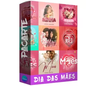 Pack para Dia Das Mães com 32 artes editáveis no canva