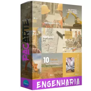Pacote de 25 Artes Editáveis no Canva para Anúncios de Engenharia Civil