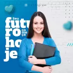 Pacote de 6 Modelos Editáveis de Anúncios de Universidade para o Canva