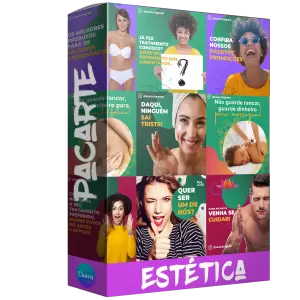 Conjunto de 100 Propagandas Editáveis no Canva para Estética