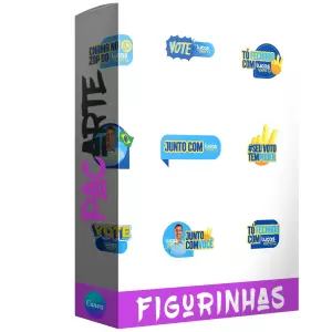 Pack de 11 Figurinhas de Candidato Política