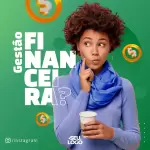 Pack para financeiro com 52 artes editáveis no canva