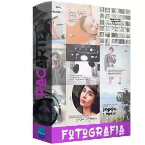 Pacote de 25 Artes Editáveis no Canva para Anúncios de Fotografia