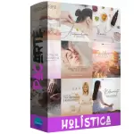 Pack para terapia holística com 120 artes editáveis no canva