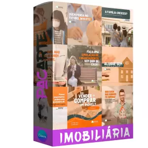 Pacote de 25 Artes Editáveis no Canva para Anúncios Imobiliários