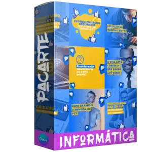 Conjunto de 100 Artes Editáveis no Canva para Informática