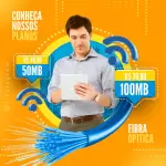 Pack para provedor de internet com 20 artes editáveis no canva