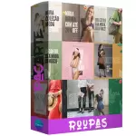 Pack para loja de roupas com 80 artes editáveis no canva