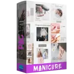 Pacote de 25 Artes Editáveis no Canva para Anúncios de Manicure
