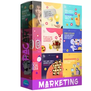 Pack para marketing digital com 41 artes editáveis no canva