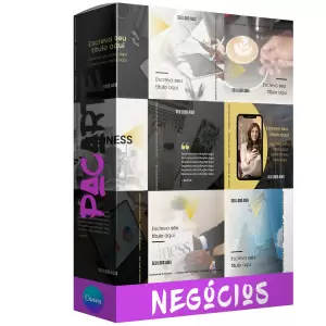 Pacote de 11 Artes Editáveis no Canva Para Negócios