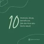 Pacote de 18 Artes Editáveis no Canva Voltadas para Nutrição