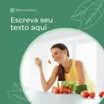 Pacote de 18 Artes Editáveis no Canva Voltadas para Nutrição