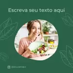 Pacote de 18 Artes Editáveis no Canva Voltadas para Nutrição