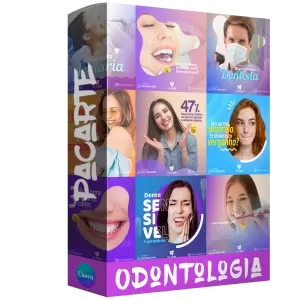 Pacote de 30 Artes Editáveis no Canva para Anúncios de Serviços Odontológicos
