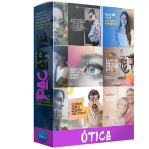 Pack para òticas com 246 artes editáveis no canva