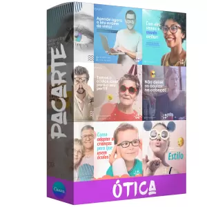 Pacote de 44 Artes Editáveis no Canva para Promover sua Ótica