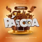 Pack para páscoa com 40 artes editáveis no canva