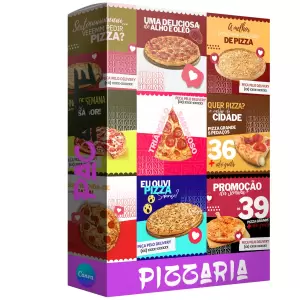 Pacote de 20 Artes Editáveis no Canva para Anúncios de Pizzaria