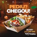 Pacote de 24 Artes Editáveis no Canva para Anúncios de Restaurantes