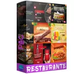 Pacote de 24 Artes Editáveis no Canva para Anúncios de Restaurantes