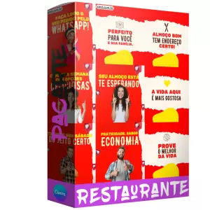 Pack de Self service e marmitex com 200 artes editáveis no canva